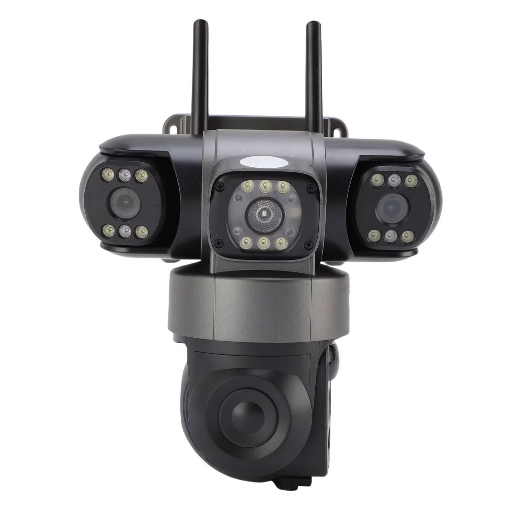 Outdoor Solar Security Camera 6K – Multi-Lens