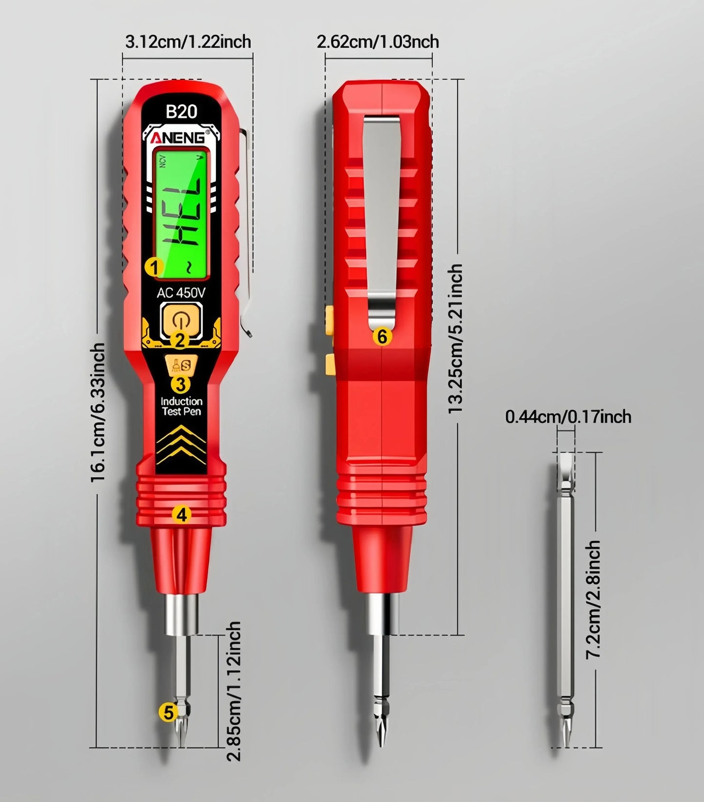 ANENG B20 Digital Voltage Tester 450V