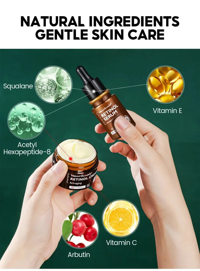 Vibrant Glamour Retinol Pack – Serum + Cream | Anti-Aging & Firming Set
