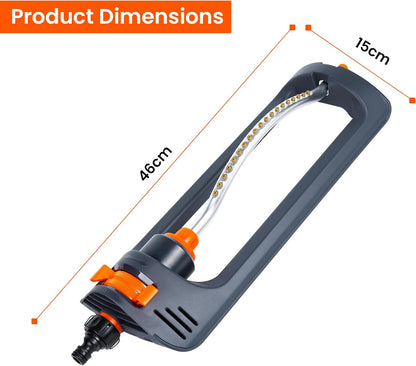 360° Adjustable Oscillating Garden Sprinkler – Wide Coverage Lawn Watering System