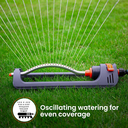 360° Adjustable Oscillating Garden Sprinkler – Wide Coverage Lawn Watering System