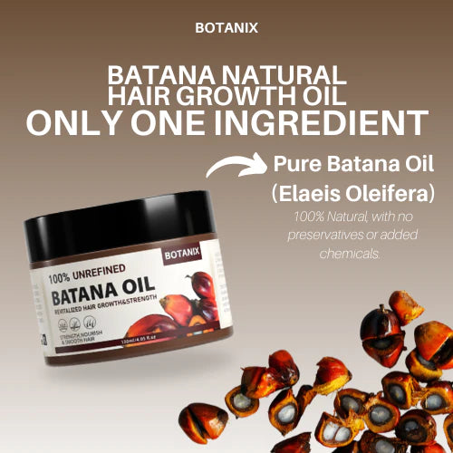 100% Unrefined Batana Oil – Revitalize Hair Growth & Strength | Botanix
