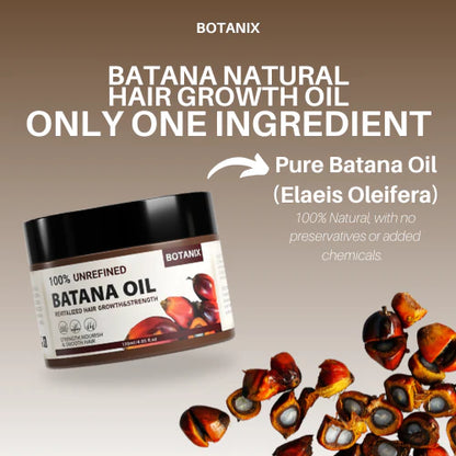100% Unrefined Batana Oil – Revitalize Hair Growth & Strength | Botanix