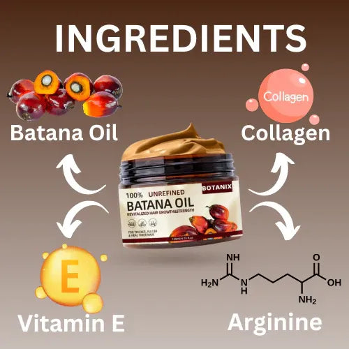 100% Unrefined Batana Oil – Revitalize Hair Growth & Strength | Botanix