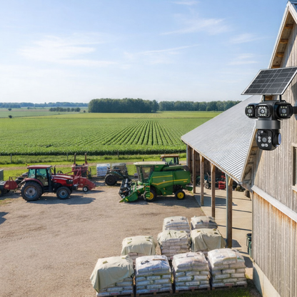 Outdoor Solar Security Camera 6K – Multi-Lens