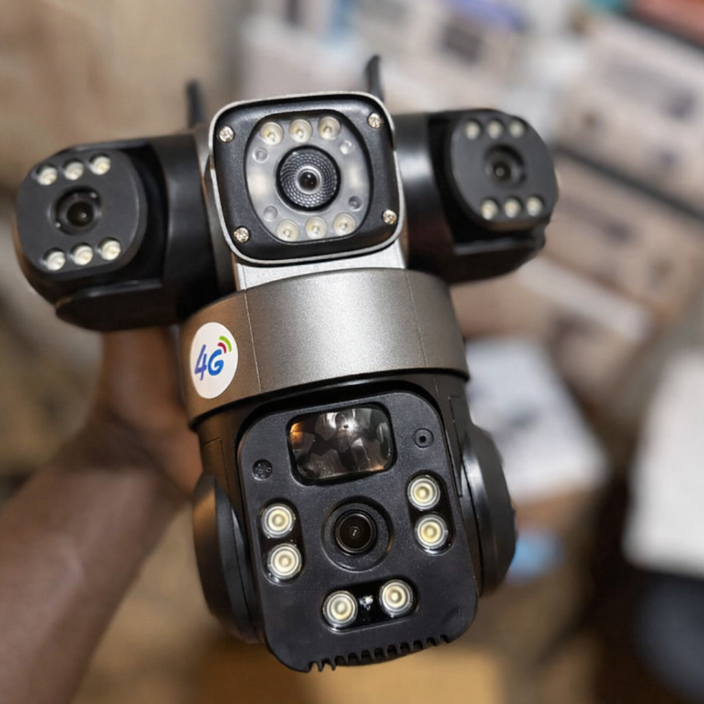 Outdoor Solar Security Camera 6K – Multi-Lens