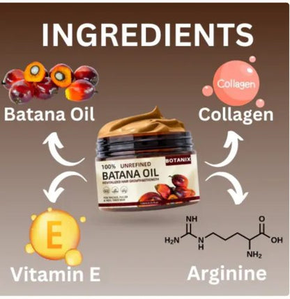 100% Unrefined Batana Oil – Revitalize Hair Growth & Strength | Botanix