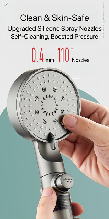 Turbo Pressure Filtered Shower Head – Clean Water & Strong Flow