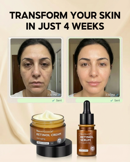 Vibrant Glamour Retinol Pack – Serum + Cream | Anti-Aging & Firming Set