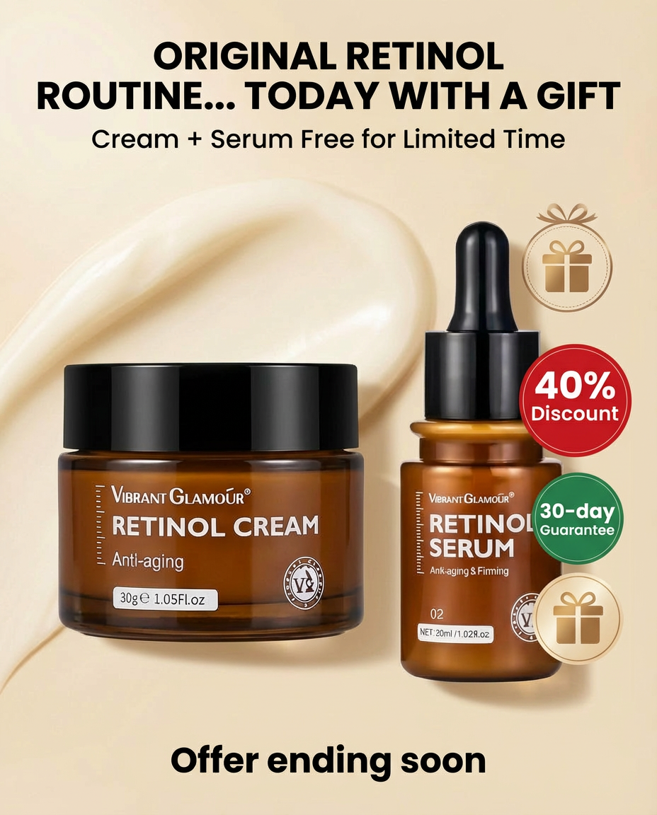 Vibrant Glamour Retinol Pack – Serum + Cream | Anti-Aging & Firming Set