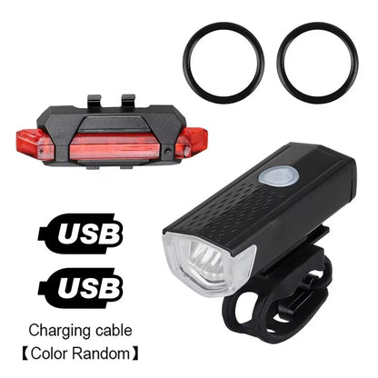 Ultra Bright USB Rechargeable Bike Light Set – Front & Rear Waterproof Cycling Lights