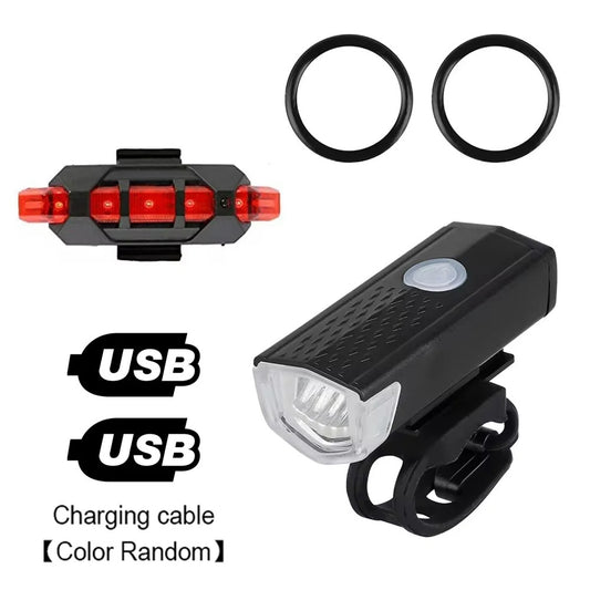Ultra Bright USB Rechargeable Bike Light Set – Front & Rear Waterproof Cycling Lights