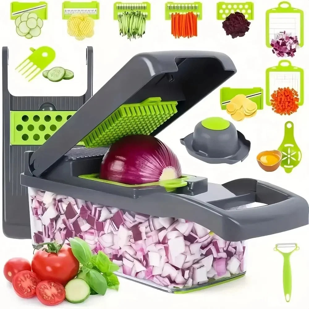 14-in-1 Multifunctional Vegetable Chopper – Chop, Slice & Dice Instantly!
