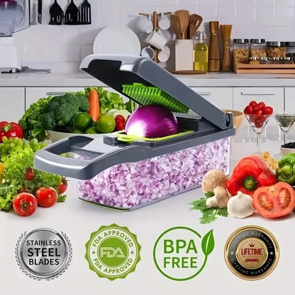 14-in-1 Multifunctional Vegetable Chopper – Chop, Slice & Dice Instantly!