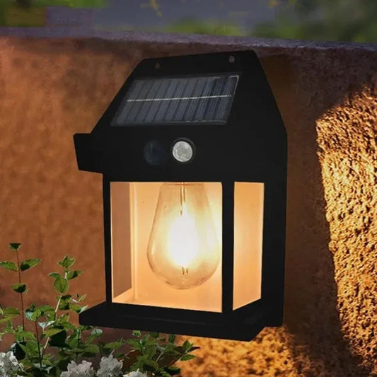 Solar Wall Light with Motion Sensor – No Wires Needed!
