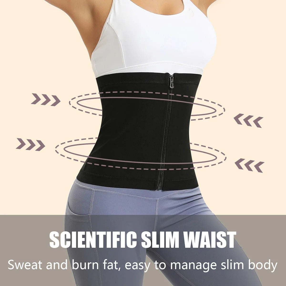 3-Row Adjustable Waist Trainer – Tummy Control & Body Shaper