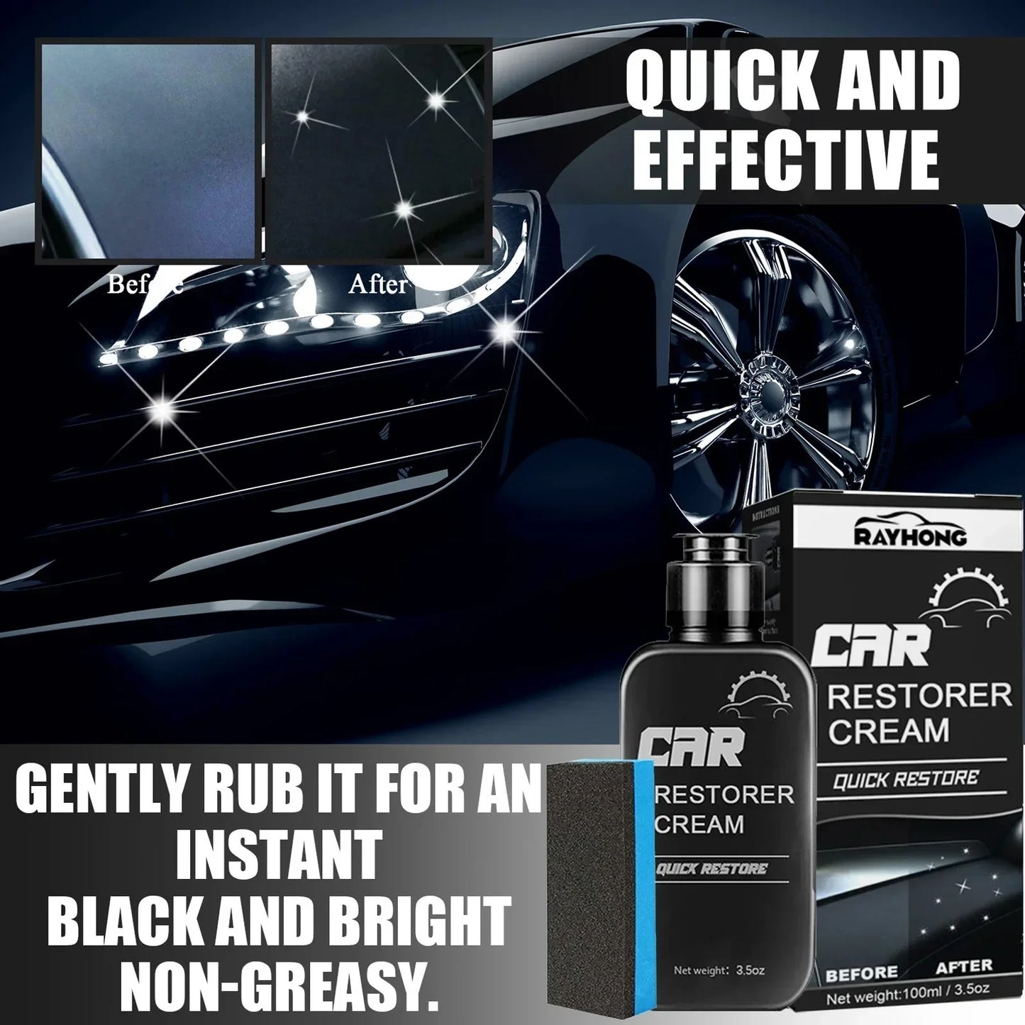 Car Interior Refurbishing Spray – Restore & Shine Dashboard, Leather & Plastic