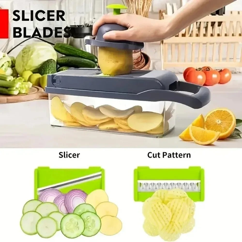 14-in-1 Multifunctional Vegetable Chopper – Chop, Slice & Dice Instantly!