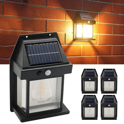 Solar Wall Light with Motion Sensor – No Wires Needed!
