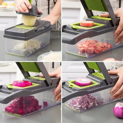 14-in-1 Multifunctional Vegetable Chopper – Chop, Slice & Dice Instantly!