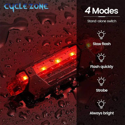 Ultra Bright USB Rechargeable Bike Light Set – Front & Rear Waterproof Cycling Lights