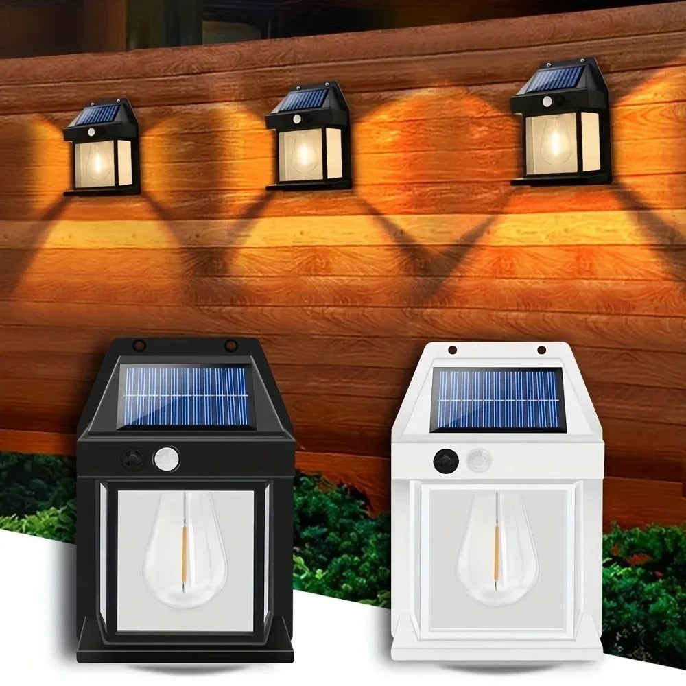 Solar Wall Light with Motion Sensor – No Wires Needed!