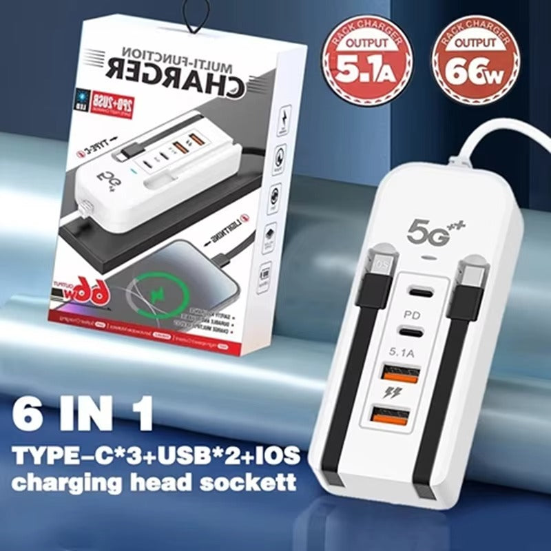 6-in-1 Charge Multiple Devices at Once