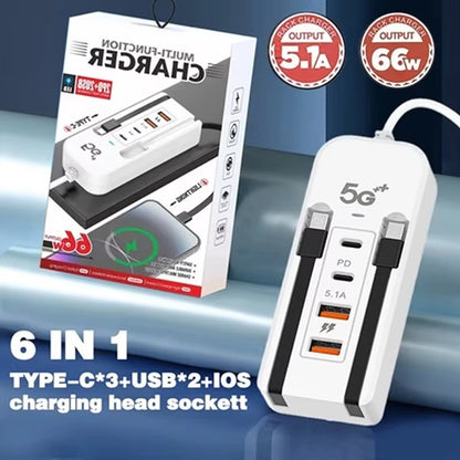 6-in-1 Charge Multiple Devices at Once