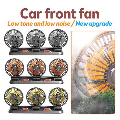 3-Head 360° Car Cooling Fan – Powerful Airflow for a Cooler Drive