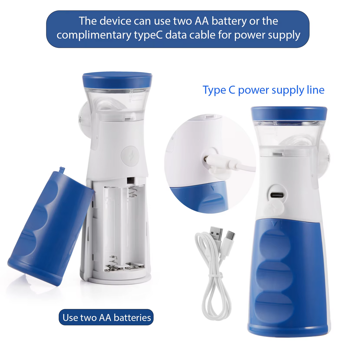 Portable Mesh Nebulizer JSL-W302 – Quiet USB & Battery Powered Inhaler for Adults & Children