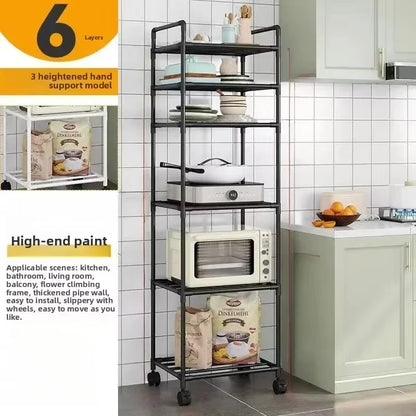 6-Tier Rolling Kitchen Storage Rack