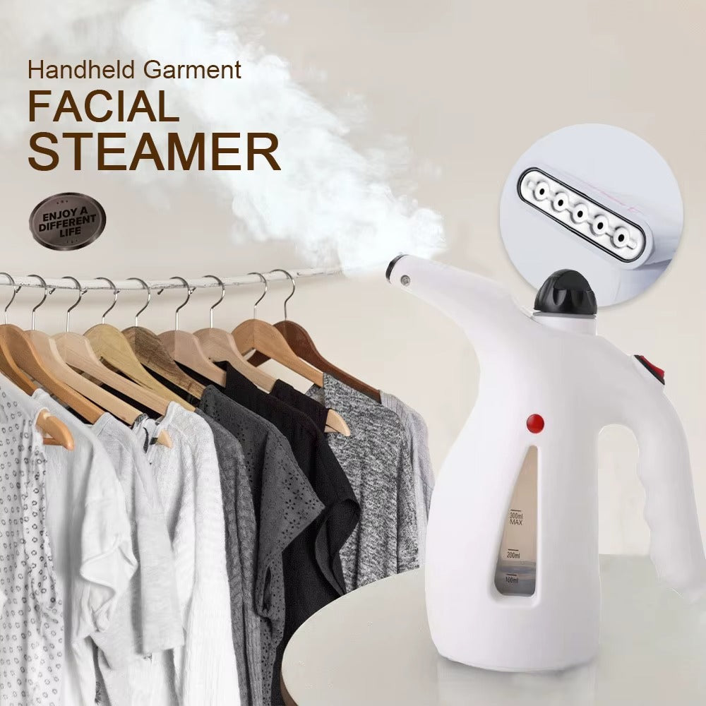 2-in-1 Portable Facial & Garment Steamer
