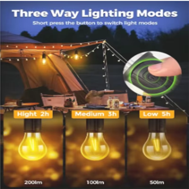 Solar Rechargeable LED Camping Bulb
